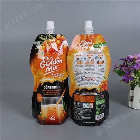 XZD005食品吸嘴袋定做 异型塑料铝箔液体袋 冻牛奶自立吸嘴包装袋