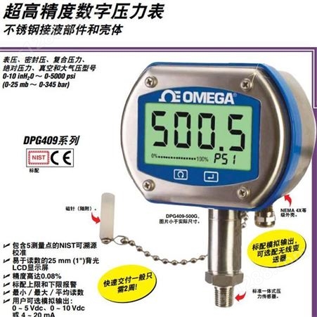 OMEGA欧米茄 DPG409系列数字压力表