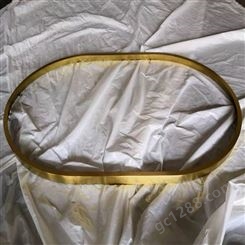 椭圆框拉丝玫瑰金 镜面黄钛金卫生间不锈钢镜框