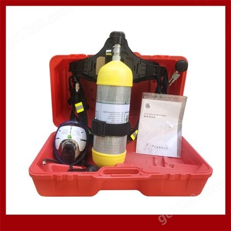 消防正压式压缩空气碳纤维钢瓶 空气呼吸器带呼吸面具面罩6.8L