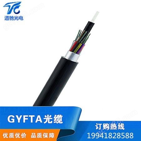 室外单模光缆GYFTA4芯6芯8芯12芯16芯24芯非金属铠装管道架空光缆