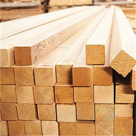 4米5米进口木方批发 进口白松铁杉花旗松建筑木方厂家_禄森木业