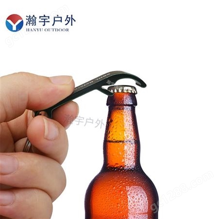 川行者 铝合金啤酒饮料开瓶器 钥匙圈扣 定制二维码广告礼品厂家批发