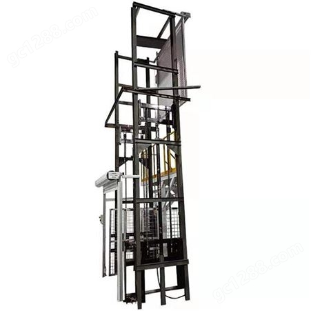 电动固定式平台厂房载货防坠电梯仓库简易单双导轨升降机液压货梯恒升定制