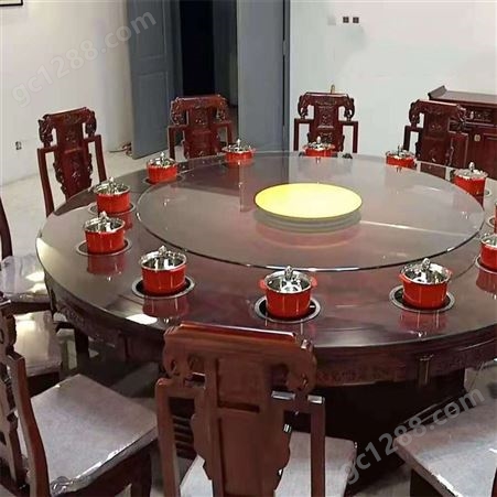 家用中式餐桌 古典家具 实木圆桌厂家直售
