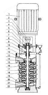DL型立式多级离心泵结构图