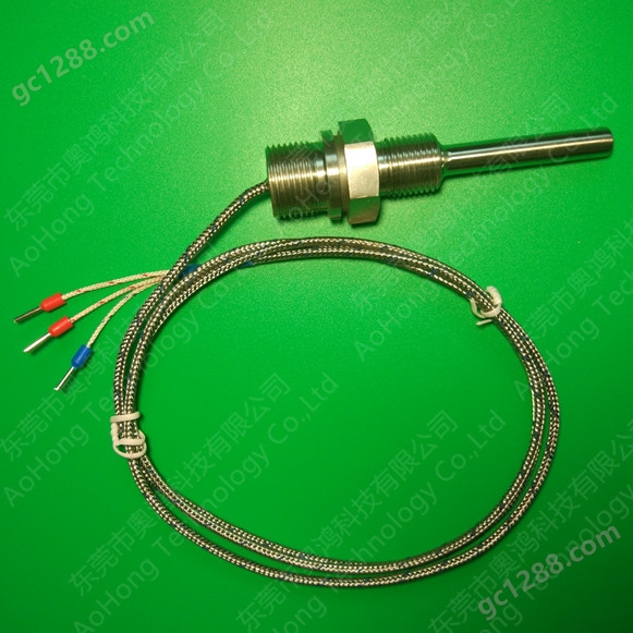 双螺纹PT100铂热电阻温度传感器