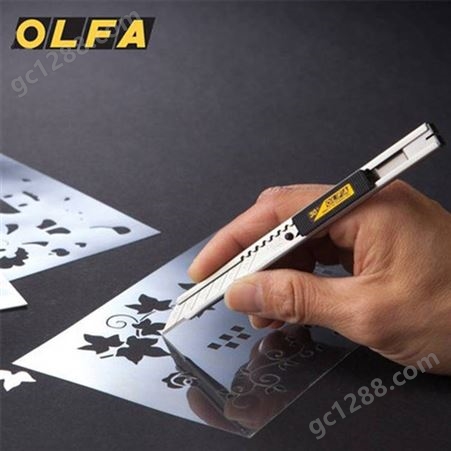日本OLFA SAC-1不锈钢小型30度角美工刀削笔刀架切割刻刀贴膜刀