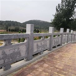 护城河石栏杆 公园园林石栏杆精心雕刻 定做加工花坛石栏杆