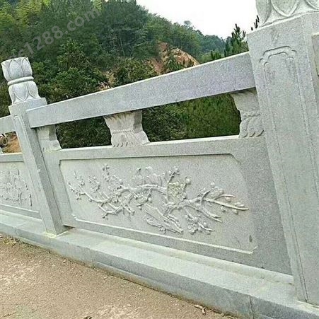 石栏杆定制 供应大量公园河道石栏杆 阳台石栏杆