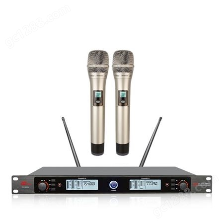 帝琪扩音系统供应厂音视频会议系统品牌设备一拖二无线台式会议话筒DI-3802A