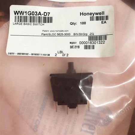 Honeywell WW1G03A-D7 霍尼韦尔开关元件 原装 微动