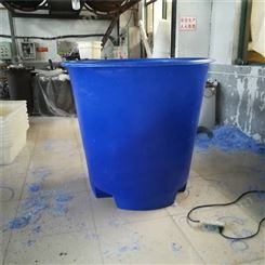 【石家庄1立方塑料储存桶 食品级叉车圆桶 1吨带铲脚塑胶圆桶】