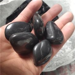 造型用2-3公分精抛普抛黑色雨花石 绘画用片状灰色五彩鹅卵石