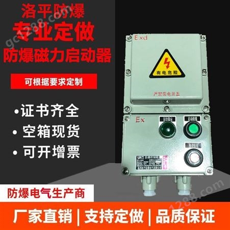 BQC53防爆磁力启动器三相电机控制箱220V380V7.5KW水泵风机按钮箱