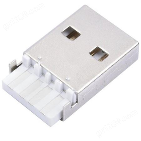 AM 板上USBA公双面插USB焊线式公头 USB胶芯居中 正反均可插入