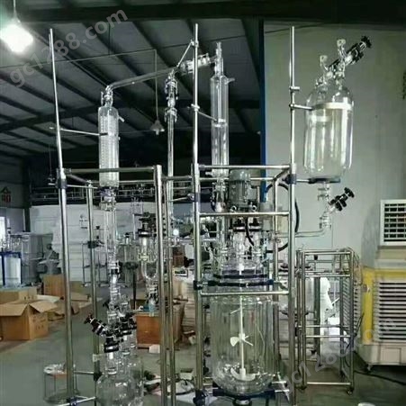 YSF系列中试玻璃反应釜 玻璃精馏塔反应釜定制