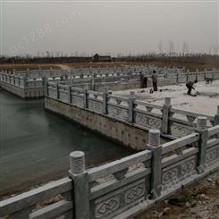 异型雕刻石材桥栏杆 可定制加工护城河围栏 泽运