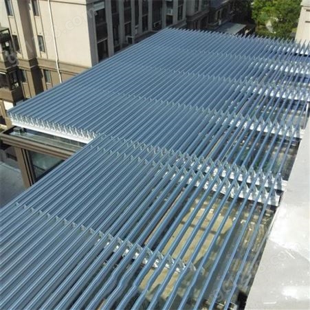 智能电动翻转铝合金遮阳板88E欧式百叶 隔热保暖办公楼屋顶遮挡