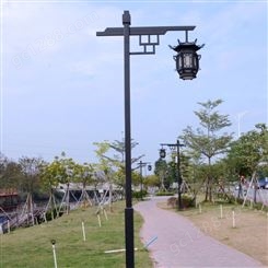 景区用3.5米高中式庭院灯定制 定做复古风格单头庭院灯 公园用