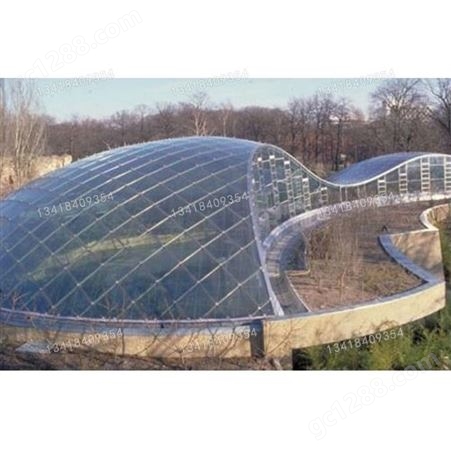 异形钢结构玻璃采光顶 植物温室玻璃采光建筑屋顶 透明玻璃采光顶
