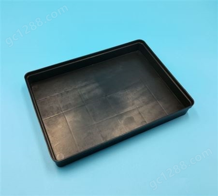 加厚黑色耐高温塑胶方盘零件盒 电子配件周转托盘 防静电塑料方盆