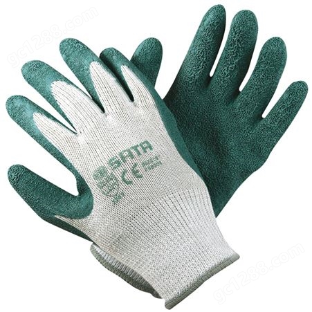 世达FS0301 劳保手套乳胶涂层掌浸防滑耐磨胶皮工业手套棉纱针织