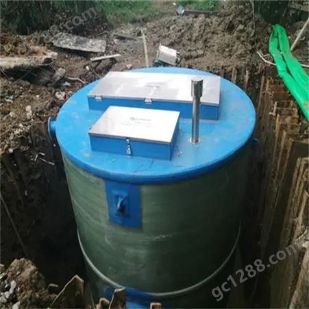 川胜地埋式污水处理一体化泵站 缠绕型玻璃钢一体化预制污水雨水收集提升泵站