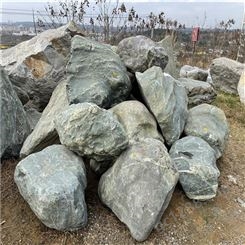 湖州天然假山石一手货源 大型富贵绿假山石基地自采