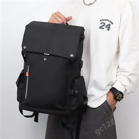 双肩包商务男士背包简约时尚潮流韩版休闲学生旅行书包电脑包