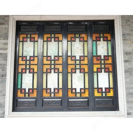 森雕玻璃工艺满洲窗 仿古满洲窗 来图定制满洲窗厂家