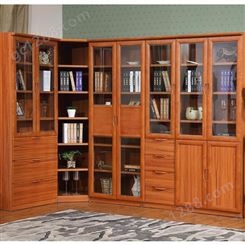 森雕厂家供应精美书柜 欧式实木书柜 可来图定制