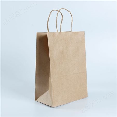 四川服装纸袋 成都购物纸袋 江城印务手提纯色简约 方底牛皮外卖袋可印LOGO
