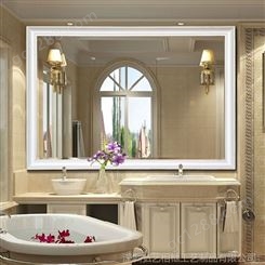 浴室镜厂家 订做酒店浴室挂镜 长方半身洗手间厕所镜子带框 PS发泡