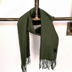 军绿色围巾 围巾美观大方 朵羊围巾大量销售