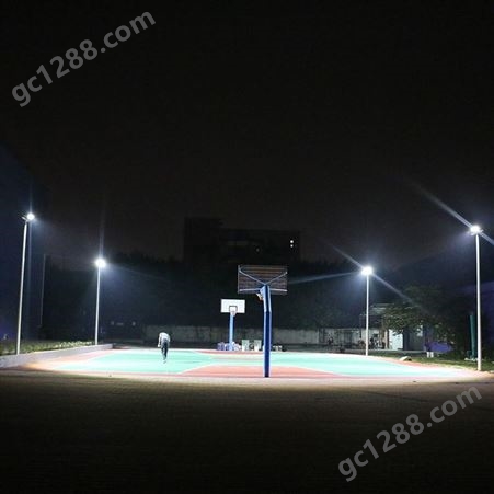 宣城市篮球场灯杆配LED灯具 优格篮球场7米锥形灯杆采用预埋件安装